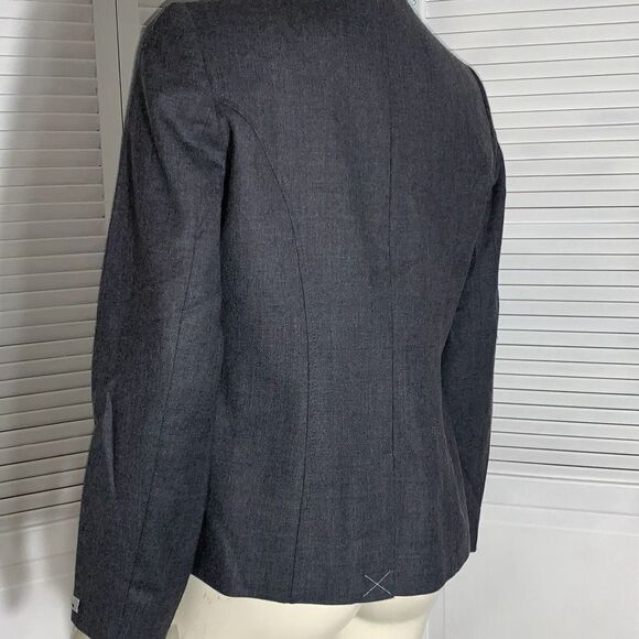 NWT Pendleton Gray Virgin Wool Button Down Blazer Women’s Size 10 - Picture 6 of 14